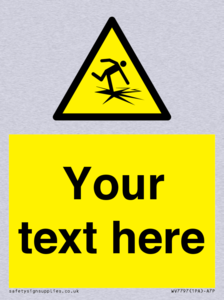 Custom warning thin ice